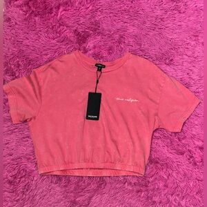 True Religion Cotton Short Sleeve Crop Bubble Top Women Size Medium